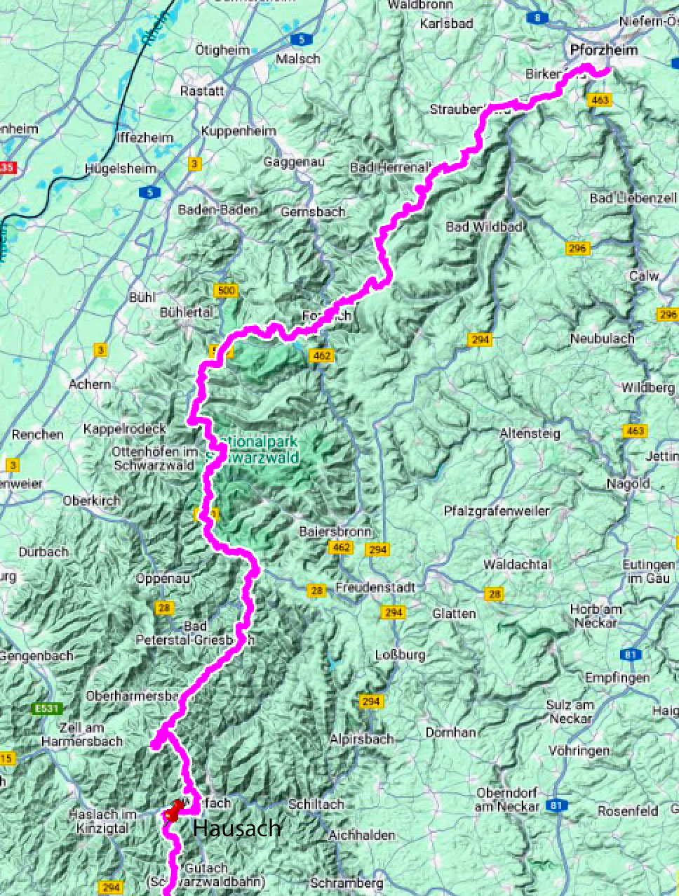 Westweg zwischen Hausach und Pforzheim