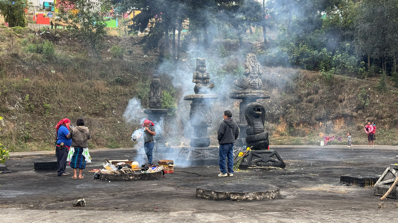 Opferstätte der Maya in Chichicastenango