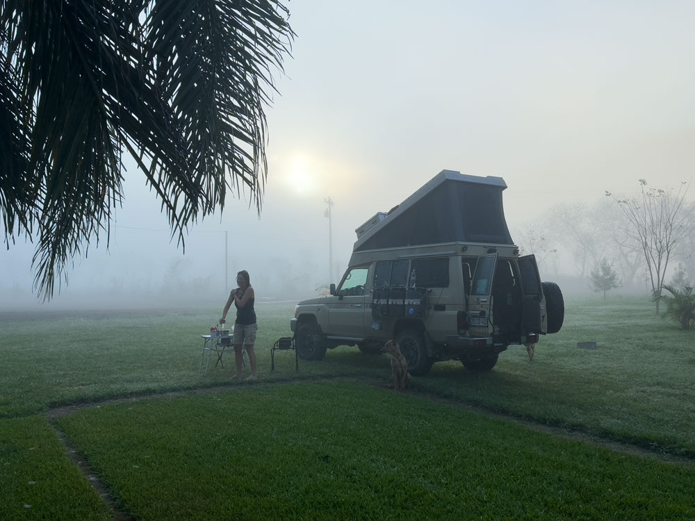 Morgennebel in Copan