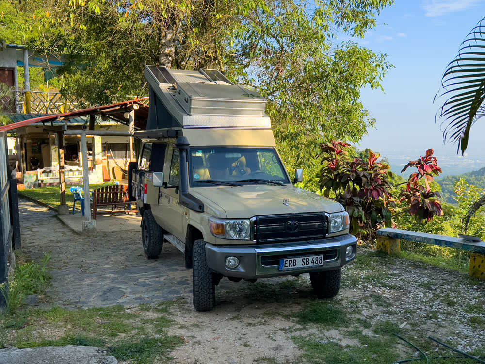 Camping beim Hostel Dunarinka in Minca