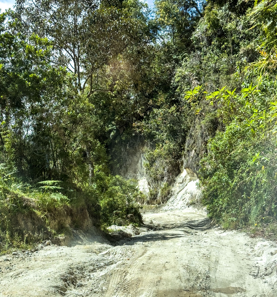 sehr schlechte Piste von Murillo nach El Bosque