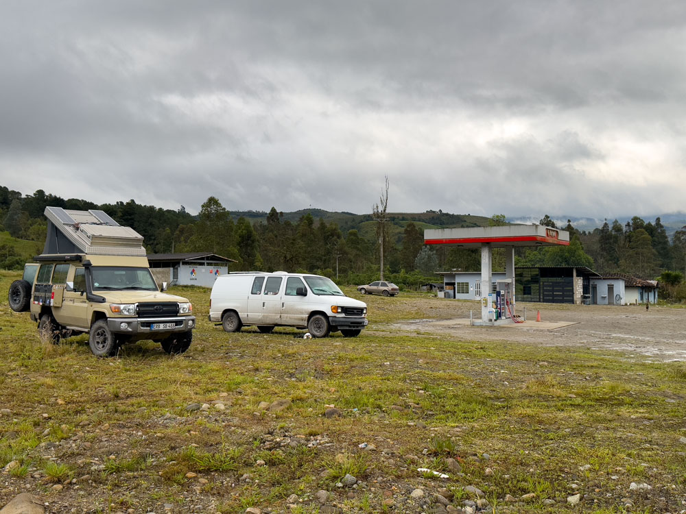 Übernachtung an der Tankstelle