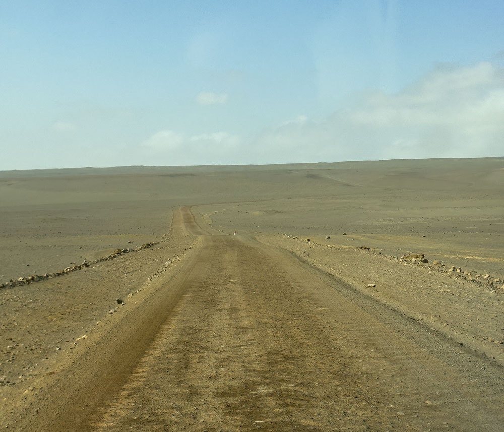 Endlose Wellblechpiste zum Cañon los Perditos