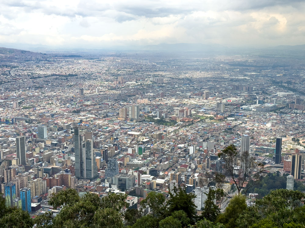 Blick auf Bogota vom Montserrat