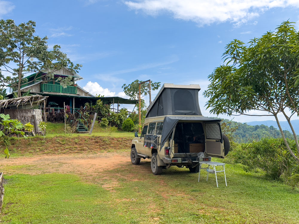 Unser Stellplatz auf der Finca Puesta del Sol