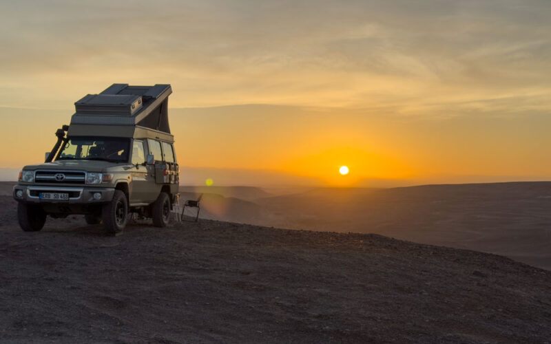 Einsamer Stellplatz an den Geoglyphos de Telviche