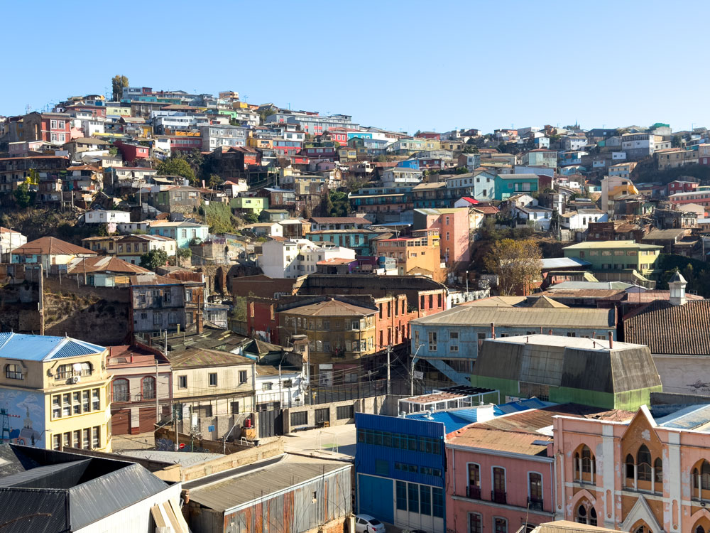 Die bunten Häuser von Valparaiso