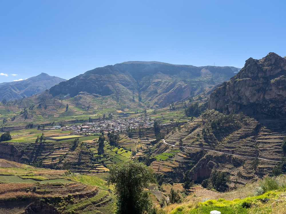 Terrassierte Felder bei Huanca 