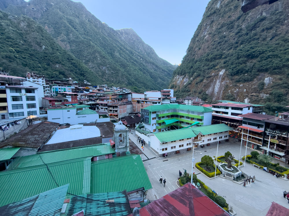 Aguas Calientes, Blick von unserem Hotel