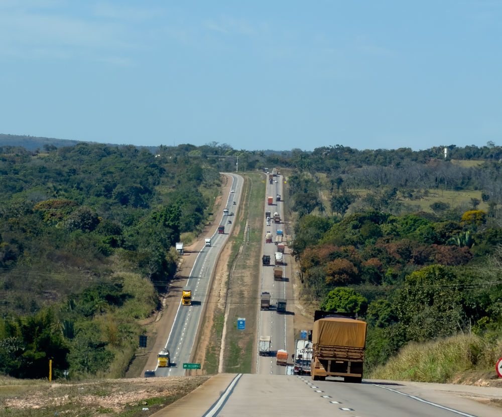 Auf der 070 in Richtung Brasilia